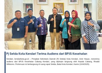 Pj Setda Kota Kendari Terima Audiens dari BPJS Kesehatan