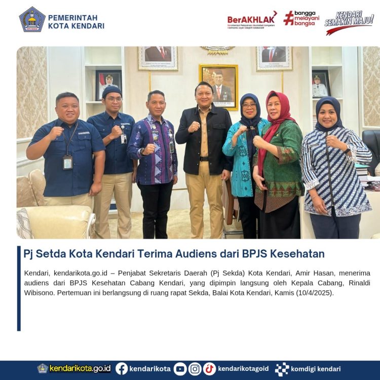 Pj Setda Kota Kendari Terima Audiens dari BPJS Kesehatan