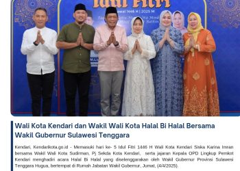 Wali Kota Kendari dan Wakil Wali Kota Halal Bi Halal Bersama Wakil Gubernur Sulawesi Tenggara
