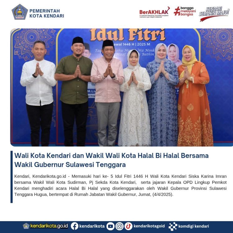 Wali Kota Kendari dan Wakil Wali Kota Halal Bi Halal Bersama Wakil Gubernur Sulawesi Tenggara
