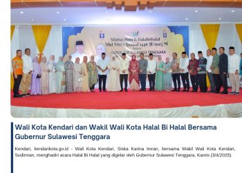 Wali Kota Kendari dan Wakil Wali Kota Halal Bi Halal Bersama Gubernur Sulawesi Tenggara