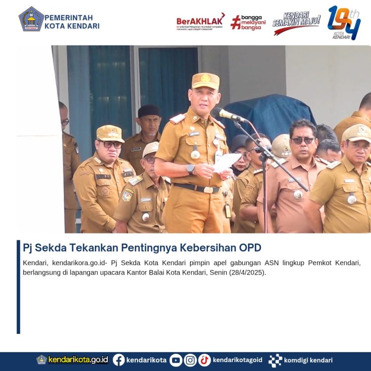 Pj Sekda Tekankan Pentingnya Kebersihan OPD
