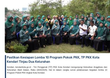 Pastikan Kesiapan Lomba 10 Program Pokok PKK, TP PKK Kota Kendari Tinjau Dua Kelurahan