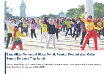 Bangkitkan Semangat Hidup Sehat, Pemkot Kendari akan Gelar Senam Bersama Tiap Jumat