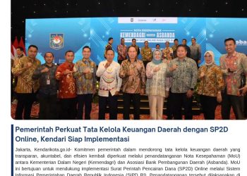 Pemerintah Perkuat Tata Kelola Keuangan Daerah dengan SP2D Online, Kendari Siap Implementasi