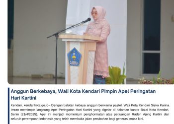 Anggun Berkebaya, Wali Kota Kendari Pimpin Apel Peringatan Hari Kartini