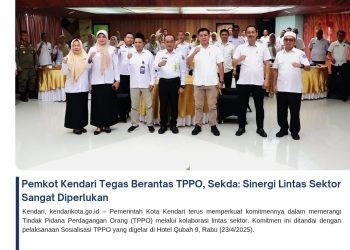 Pemkot Kendari Tegas Berantas TPPO, Sekda: Sinergi Lintas Sektor Sangat Diperlukan
