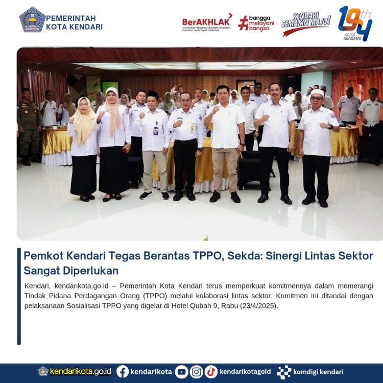 Pemkot Kendari Tegas Berantas TPPO, Sekda: Sinergi Lintas Sektor Sangat Diperlukan