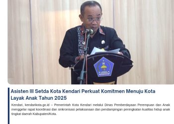 Asisten III Setda Kota Kendari Perkuat Komitmen Menuju Kota Layak Anak Tahun 2025