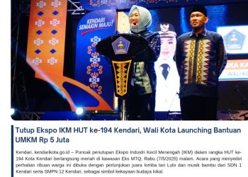Tutup Ekspo IKM HUT ke-194 Kendari, Wali Kota Launching Bantuan UMKM Rp 5 Juta