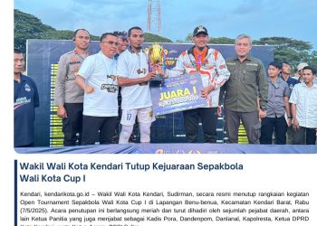 Wakil Wali Kota Kendari Tutup Kejuaraan Sepakbola Wali Kota Cup I