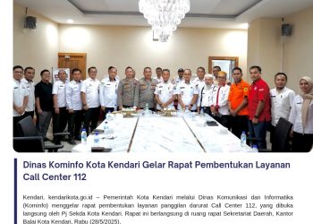 Dinas Kominfo Kota Kendari Gelar Rapat Pembentukan Layanan Call Center 112