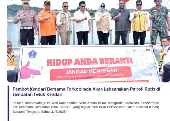 Pemkot Kendari Bersama Forkopimda Akan Laksanakan Patroli Rutin di Jembatan Teluk Kendari