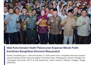 Wali Kota Kendari Hadiri Peluncuran Koperasi Merah Putih: Komitmen Bangkitkan Ekonomi Masyarakat