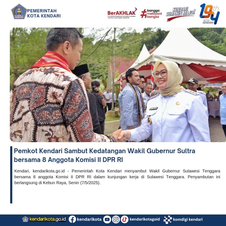 Pemkot Kendari Sambut Kedatangan Wakil Gubernur Sultra bersama 8 Anggota Komisi II DPR RI