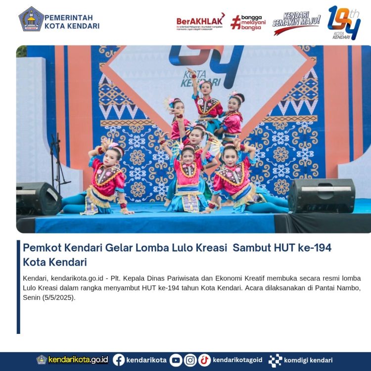 Pemkot Kendari Gelar Lomba Lulo Kreasi Sambut HUT ke-194 Kota Kendari