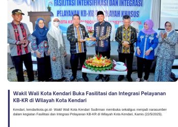Wakil Wali Kota Kendari Buka Fasilitasi dan Integrasi Pelayanan KB-KR di Wilayah Kota Kendari