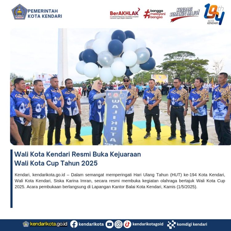 Wali Kota Kendari Resmi Buka Kejuaraan Wali Kota Cup Tahun 2025