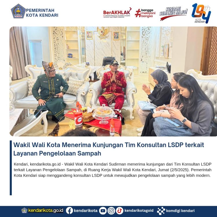 Wakil Wali Kota Terima Kunjungan Tim Konsultan LSDP terkait Layanan Pengelolaan Sampah