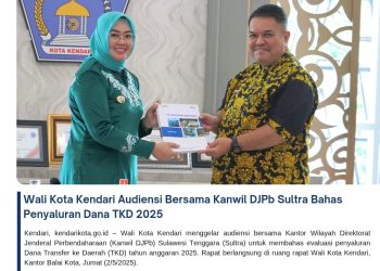 Wali Kota Kendari Audiensi Bersama Kanwil DJPb Sultra Bahas Penyaluran Dana TKD 2025