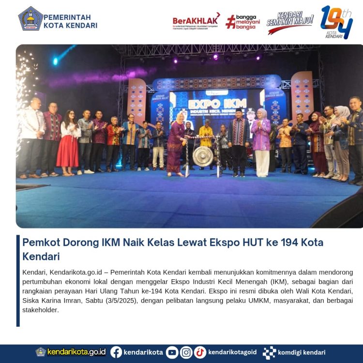 Pemkot Dorong IKM Naik Kelas Lewat Ekspo HUT ke 194 Kota Kendari