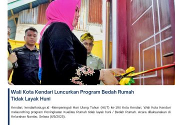 Wali Kota Kendari Luncurkan Program Bedah Rumah Tidak Layak Huni