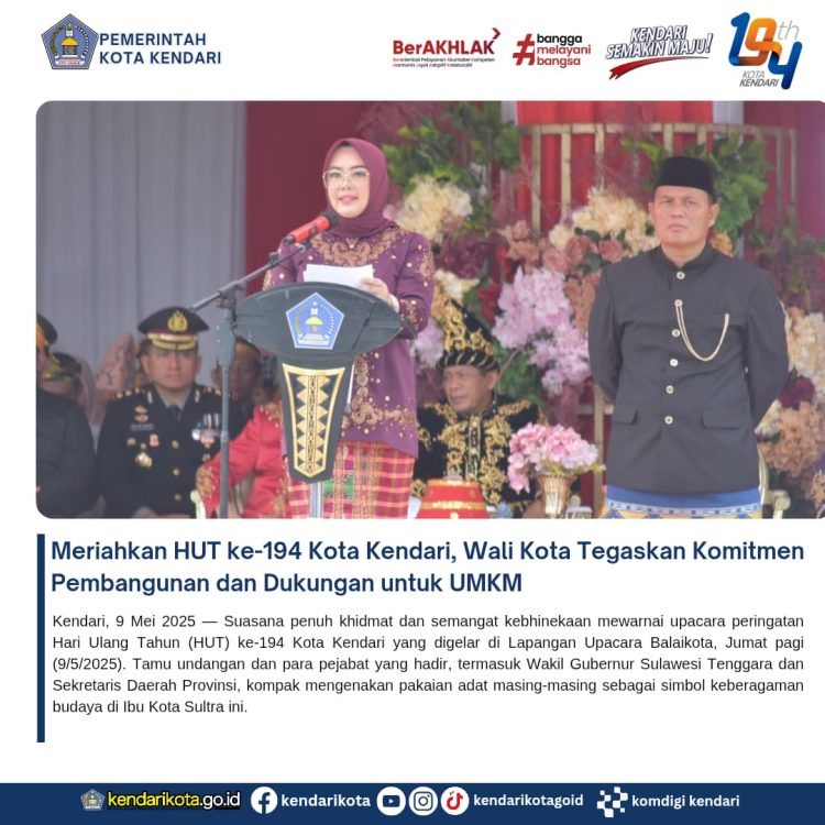 Meriahkan HUT ke-194 Kota Kendari, Wali Kota Tegaskan Komitmen Pembangunan dan Dukungan untuk UMKM