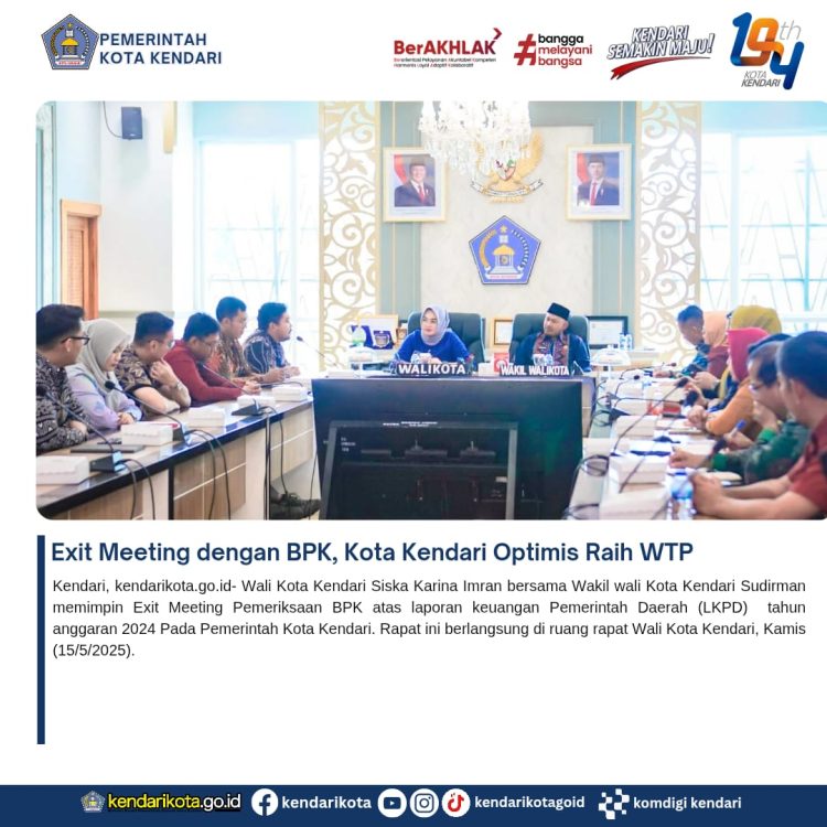 Exit Meeting dengan BPK, Kota Kendari Optimis Raih WTP