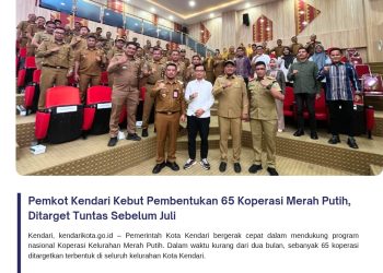 Pemkot Kendari Kebut Pembentukan 65 Koperasi Merah Putih, Ditarget Tuntas Sebelum Juli