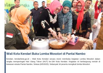 Wali Kota Kendari Buka Lomba Mosolori di Pantai Nambo