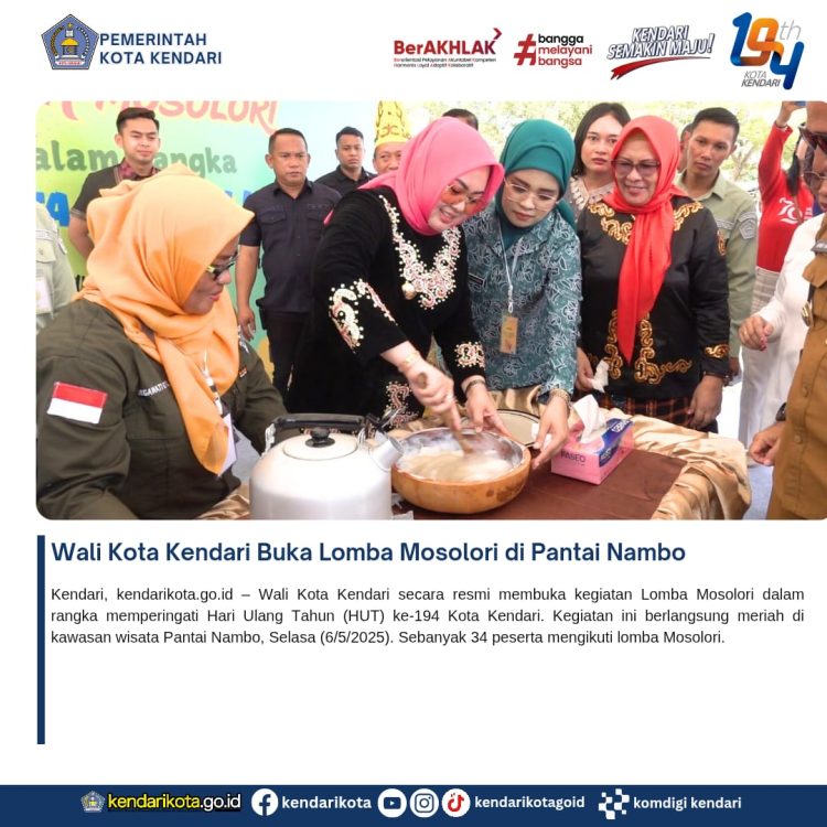 Wali Kota Kendari Buka Lomba Mosolori di Pantai Nambo