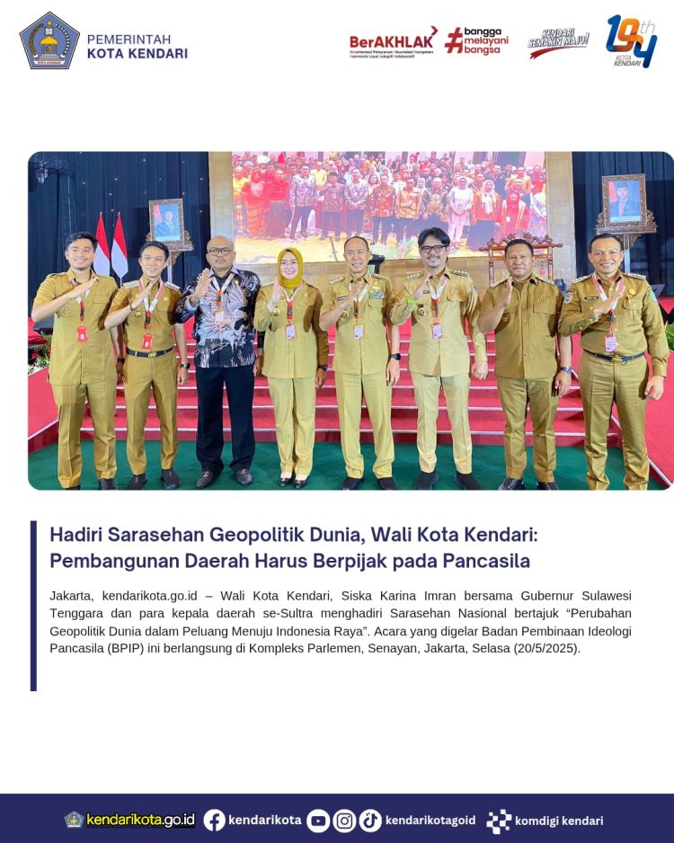 Hadiri Sarasehan Geopolitik Dunia, Wali Kota Kendari: Pembangunan Daerah Harus Berpijak pada Pancasila