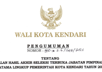 [PENGUMUMAN] Pembatalan Hasil Akhir Seleksi Terbuka JPT Pratama Lingkup Pemerintah Kota Kendari Tahun 2023