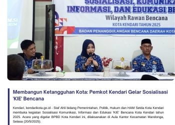 Membangun Ketangguhan Kota: Pemkot Kendari Gelar Sosialisasi ‘KIE’ Bencana