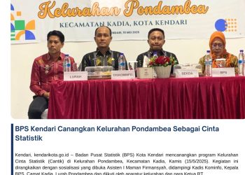 BPS Kendari Canangkan Kelurahan Pondambea Sebagai Cinta Statistik