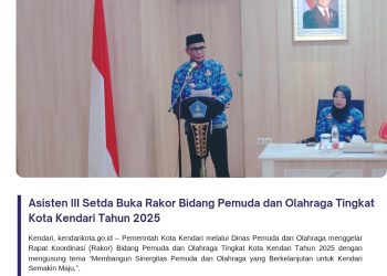 Asisten III Setda Buka Rakor Bidang Pemuda dan Olahraga Tingkat Kota Kendari Tahun 2025