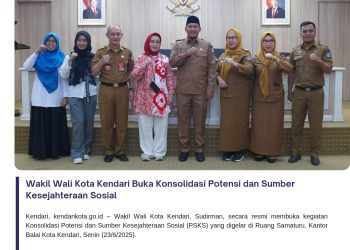 Wakil Wali Kota Kendari Buka Konsolidasi Potensi dan Sumber Kesejahteraan Sosial