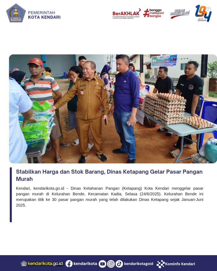 Stabilkan Harga dan Stok Barang, Dinas Ketapang Gelar Pasar Pangan Murah