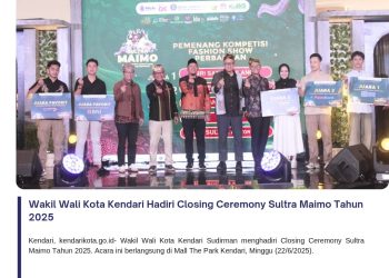 Wakil Wali Kota Kendari Hadiri Closing Ceremony Sultra Maimo Tahun 2025
