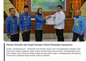 Pemkot Kendari dan Kejari Kendari Teken Perjanjian Kerjasama