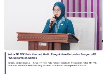 Ketua TP PKK Kota Kendari, Hadiri Pengukuhan Ketua dan PengurusTP PKK Kecamatan Kambu