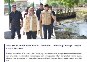 Wali Kota Kendari Instruksikan Camat dan Lurah Siaga Hadapi Dampak Cuaca Ekstrem