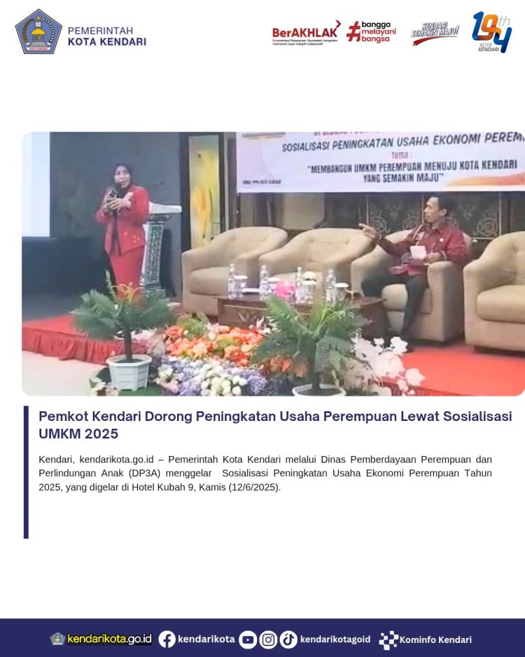 Pemkot Kendari Dorong Peningkatan Usaha Perempuan Lewat Sosialisasi UMKM 2025