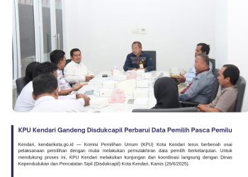 KPU Kendari Gandeng Disdukcapil Perbarui Data Pemilih Pasca Pemilu