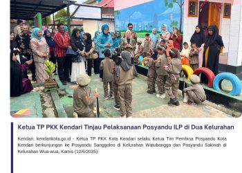 Ketua TP PKK Kendari Tinjau Pelaksanaan Posyandu ILP di Dua Kelurahan