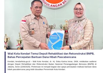 Wali Kota Kendari Temui Deputi Rehabilitasi dan Rekonstruksi BNPB, Bahas Percepatan Bantuan Dana Hibah Pascabencana