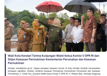 Wali Kota Kendari Terima Kunjungan Wakil Ketua Komisi V DPR RI dan Dirjen Kawasan Permukiman Kementerian Perumahan dan Kawasan Permukiman