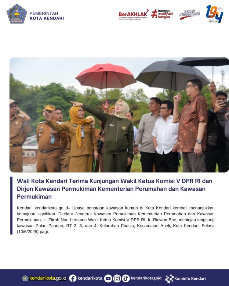 Wali Kota Kendari Terima Kunjungan Wakil Ketua Komisi V DPR RI dan Dirjen Kawasan Permukiman Kementerian Perumahan dan Kawasan Permukiman