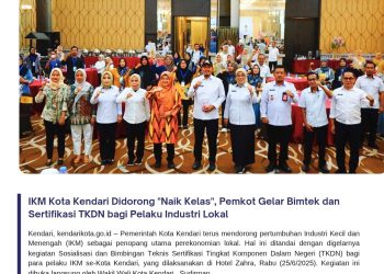 IKM Kota Kendari Didorong “Naik Kelas”, Pemkot Gelar Bimtek dan Sertifikasi TKDN bagi Pelaku Industri Lokal