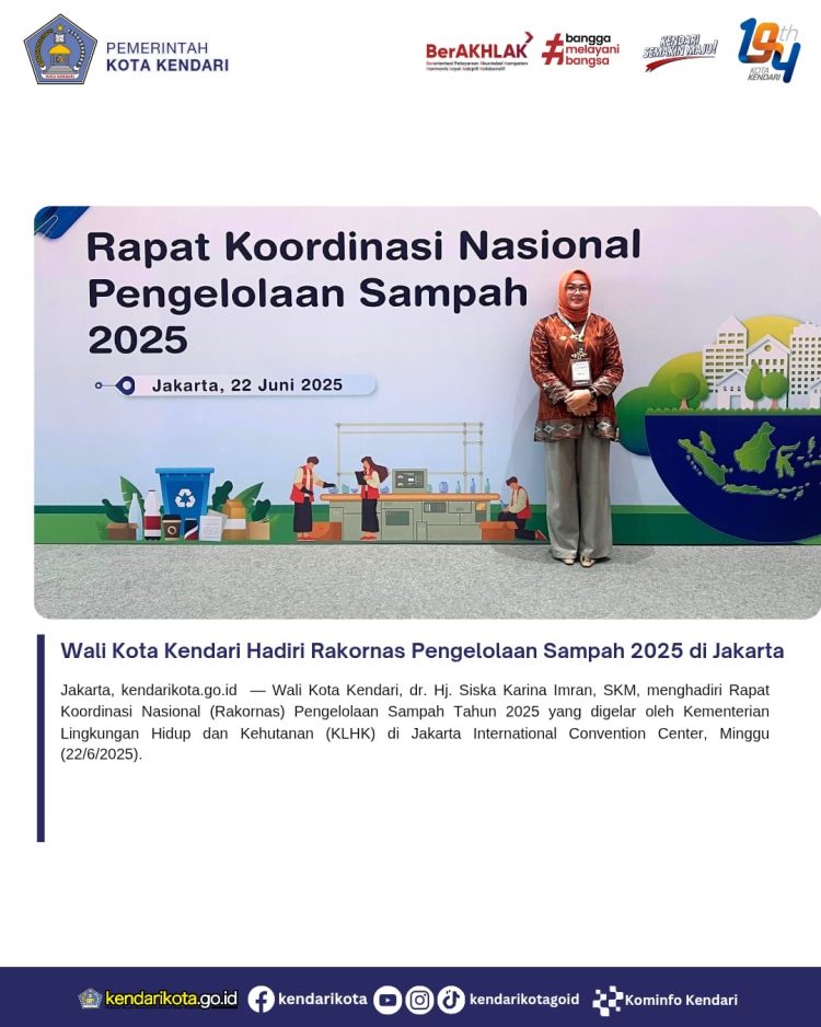 Wali Kota Kendari Hadiri Rakornas Pengelolaan Sampah 2025 di Jakarta